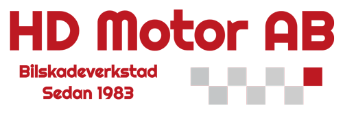 HD Motor logotyp röd coh grå